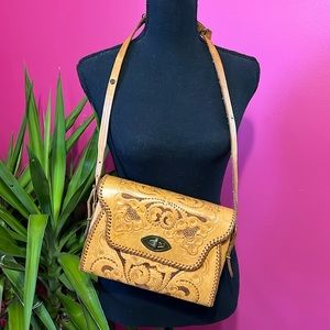 Clifton’s Hand Tooled Vintage Leather Purse